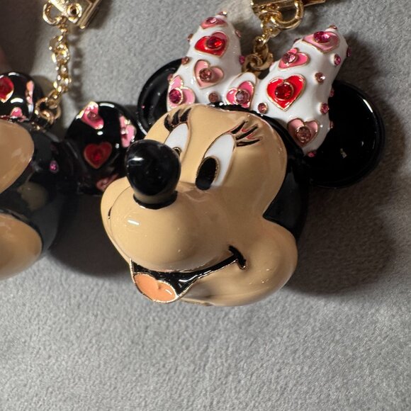 BAUBLEBAR Disney Minnie Mouse Rhinestones Bag Charm Key Chain NEW WITH BOX - Picture 1 of 5